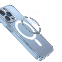 Étui de téléphone magnétique noir et transparent pour iPhone 16 Pro Max, étui de téléphone translucide mat de luxe pour iPhone 16 15 14 13 12