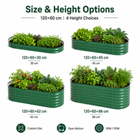 Kit de jardinière surélevée en métal galvanisé SEEYES, grande jardinière extérieure pour légumes, boîte de plantation en acier ondulé, fabrication OEM ODM