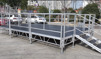Plateforme de scène portable en alliage d'aluminium d'usine, 4x8 pieds, pour extérieur, podium, podium de scène, événements de concert, mariage