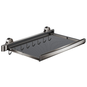 Ltes Y650q ทรงสี่เหลี่ยมผืนผ้าตาข่ายแขวนผนังช่วยประหยัดพื้นที่จัดเก็บเสื้อผ้าสำหรับระเบียงใช้ในร่ม - Product Image 1