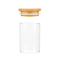 Paquets de puissance de fleur de 1/8oz couvercle d'aspiration de joint d'anneau en Silicone 3.5 grammes-200 compte pots en verre de 2oz avec couvercles en bois