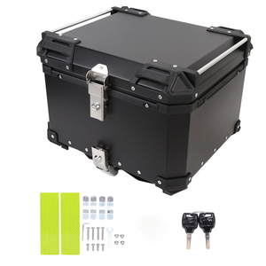 Boîtes à bagages arrière universelles à dégagement rapide pour <span class=keywords><strong>moto</strong></span> 55L, aluminium noir, maleta para motos, coffre arrière, boîte supérieure pour <span class=keywords><strong>moto</strong></span> - Product Image 5