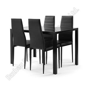 Ensemble de table à manger bon marché 4/6 chaises ensemble de table de cuisine de luxe moderne ensemble de table à manger en verre - Product Image 3