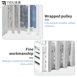 Estante deslizante giratorio de losa resistente para baldosas cerámicas y expositor de ferias comerciales - Product Image 4