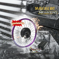 Kit de conversion de moto électrique 48V 1500W, moteur de moyeu de roue arrière sans balais, batterie au lithium 24 pouces 30Ah, jante en aluminium MTX, écran LCD rotatif