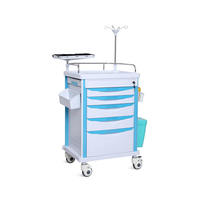 SKR-ET625 SAIKANG ABS hôpital ordinateur chariot médical IV support chariot d'urgence 50 lb capacité de charge garantie de 2 ans