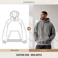 Sweat-shirts pour hommes 300-500 GSM, coupe ample, en molleton bouclette 100% coton, effet vintage, brodés sur mesure, style streetwear, OEM