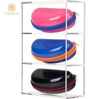 Étui à lunettes en PU brillant avec fermeture éclair contrastante, boîte à lunettes étanche pour rangement