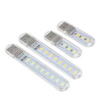 Mini Mobile Power USB LED Lamp DC5V 3 LED 8 LED Camping Computer Portable Night USB Gadget Lighting For PC Laptop