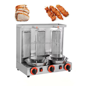Tres cabezas/doble cabeza de acero inoxidable Gas <span class=keywords><strong>Kebab</strong></span> Doner Machine Shawarma <span class=keywords><strong>Kebab</strong></span> Grill Machine para restaurantes, fiestas y hoteles - Product Image 2