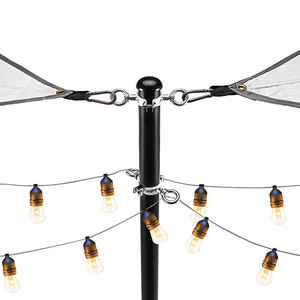 JH-Mech palo del baldacchino della vela dell'ombra <span class=keywords><strong>pali</strong></span> resistenti personalizzati palo della vela dell'ombra rivestito dell'acciaio inossidabile con due tipi di ganci - Product Image 1