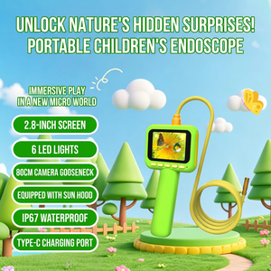 Endoscopio para niños ES08B, pantalla de 2,4 pulgadas, flexible, resistente al agua, juguete de exploración de la naturaleza al aire libre para niños de 5 a 7 años - Product Image 3