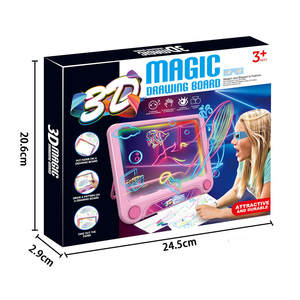 جهاز رسم ثلاثي الأبعاد للأطفال EPT BO، لوحة كتابة سحرية بإضاءة LED، ألعاب مضيئة للأطفال، لوحة رسم ثلاثية الأبعاد للأطفال مع إضاءة - Product Image 3