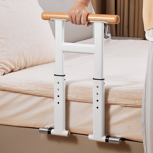 Barandilla de Cama de Madera Maciza para Ancianos, Barra de Apoyo Anticaídas de Acero Inoxidable, Ayuda para Subir y Bajar de la Cama - Product Image 2