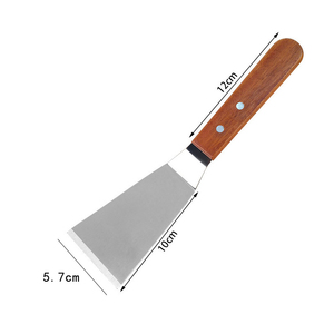 DF30 0630 Precio de Fábrica Colección Completa de Espátulas de Acero Inoxidable con Mangos de Madera Utensilios de Cocina Duraderos para Asar - Product Image 6