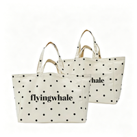Sac à main quotidien rétro à pois, personnalisable avec texte uni, idéal pour la mode, les souvenirs, les cadeaux, les boutiques, les supermarchés et les essentiels de shopping