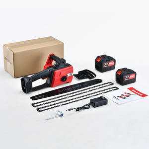 Tronçonneuse à batterie au lithium industrielle DIY OEM 21V 16 pouces Rouge+Noir 1500W pour la coupe du bois 5kg Garantie 1 an KHC-HP-16-21V 21V 16 pouces - Product Image 5