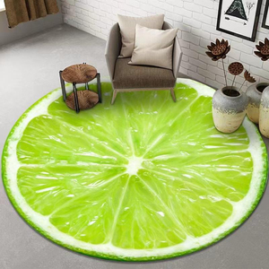 Tapis de sol irrégulier motif fruits de dessin animé mignon, paillasson de chambre, tapis de sol fraise, tapis de salle de bain absorbant et antidérapant - Product Image 5