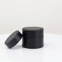 Pot en plastique PP noir en gros avec bouchon à vis pour emballage de vernis à ongles, conteneur de gel de construction, pot de gel UV