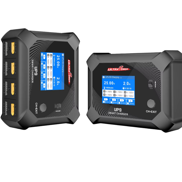 Flyingto UltraPower up 9 100W Four-Channel Skydio Compatible 2S Lithium Battery Balance Charger for Drones Accessories