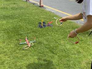 Jeu de lancer d'anneaux en bois, ensemble de jeu de jardinières, pour divertissement familial en extérieur, <span class=keywords><strong>jeux</strong></span> de jardin en bois pour jardin, plage, fête, ensemble de jouets <span class=keywords><strong>traditionnels</strong></span> de lancer d'anneaux - Product Image 2