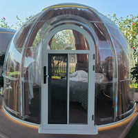 Maison Complete Famille Extérieure Polycarbonate Pas Cher Avec Salle De Bains Tentes D'exposition En Aluminium Hôtel Préfabriqué Différentes Maisons Dômes