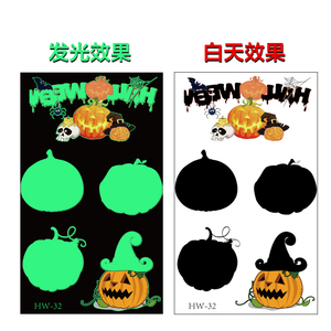 Halloween Glow in Dark Temporary <b>Tattoo</b> Sticker Cartoon Nightlight Waterproof <b>Paper</b> Decal for Kids Party Festival Use - Product Image 5