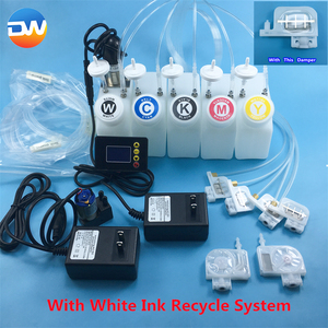 CMYKW tank with Time Controller Stirrer Motor Damper Tube White <strong>Ink</strong> Circulate <strong>System</strong> L1800 L805 Modify DTF Printer <strong>Ink</strong> tank - Product Image 5