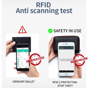 Portefeuille en cuir de luxe pour femmes, de haute qualité, à la mode, en PU véritable avec fermeture à glissière et motif bonbon, compatible RFID - Product Image 6