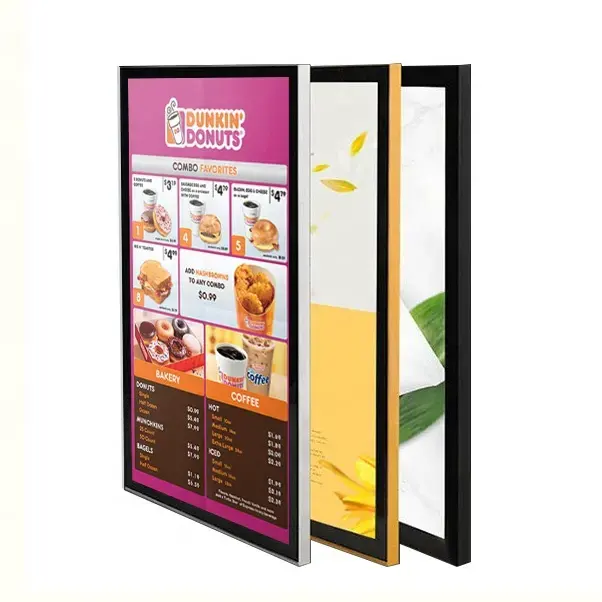 Led Magnetic Light Box Frame Store Filmplakat rahmen Dünne LED-Werbung Light Box Easy Change Poster