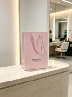 Sacs cadeaux de luxe durables en carton ivoire, résistants à la graisse, avec poignées en ruban, biodégradables, personnalisables avec logo, pour artisanat