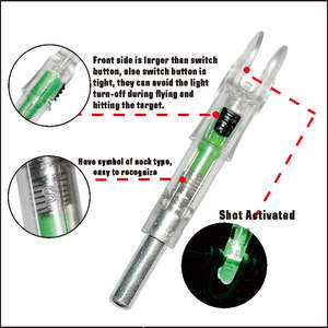 Panah menyala otomatis diaktifkan merah hijau biru, Led cahaya berburu 5.2mm 6.2mm Nock X h S G - Product Image 2
