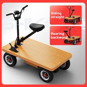 Chariot de transport électrique à quatre roues, chariot à plateau électrique, chariot à main, véhicule de transport, camion à plateau à quatre roues - Product Image 5