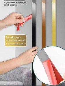 <span class=keywords><strong>Bande</strong></span> décorative auto-adhésive en acier inoxydable miroir doré, garniture de carrelage, couleurs et modèles personnalisés - Product Image 2