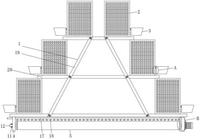 Cage à poules pondeuses à étages de type A, à trois niveaux et quatre portes, galvanisée à chaud, pour fermes domestiques