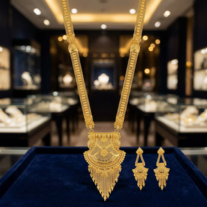 Wholesale 14K 18K 24K Gold Plated Forming Long Jewelry Set, Traditional Design Jewelry Set, Brass Gold Filled Fashion Necklaces. - Product Image 4