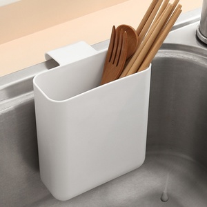 Cesta de almacenamiento de PP autoportante para fregadero de cocina con drenaje eficiente, separa basura, sopas, jugos, utensilios y coladores - Product Image 4