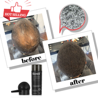 Applicateur de pulvérisation de poudre de fibre capillaire à la kératine coiffante biologique avec logo personnalisé Fibres de renforcement des cheveux de marque privée