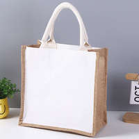 Tas Tote Jute Kualitas Grosir 31*27*16cm Custom, Polos, Bisa Cetak Logo, Tipe Penutup, Untuk Pantai