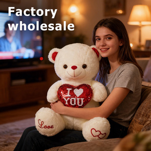 Osos de Peluche Personalizados de Fábrica con Música Brillante, Muñecos de Osos en Forma de Corazón, Regalos para el Día de San Valentín, Osos de Peluche - Product Image 3
