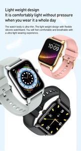 P88 Smart <b>Watch</b> for Men Women Blood Pressure Heart Rate Monitor Sleep Tracker Square Silica Gel Band for Remote Control Calendar - Product Image 5