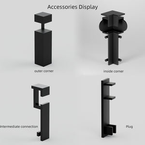 Plinthe en métal pour hôtel Plinthe à LED en alliage d'aluminium Ligne d'angle montée en surface pour salon appartement chambre à coucher salle de bain - Product Image 4