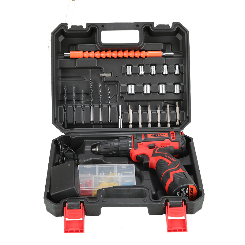 Nouveau kit rouge 25 pièces 18VF à deux vitesses, double alimentation et une seule charge.