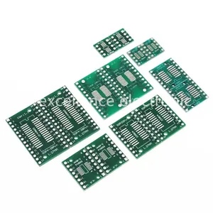 Kit de carte PCB SMD tourner vers DIP SOP MSOP SSOP TSSOP 8 10 14 16 20 24 28 SMT vers DIP