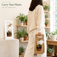 Boîte en papier kraft écologique personnalisée, adaptée aux emballages de plantes en pot, possibilité d'imprimer votre logo