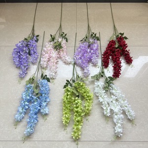 Fiori Artificiali in Seta, Glicine Pendente a 3 Rami, Decorazione per Vasi e Sfondi per Matrimoni, <span class=keywords><strong>Hotel</strong></span>, Paesaggistica e Cascate - Product Image 2