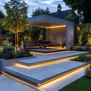 Profilé LED en aluminium étanche pour extérieur, IP68, en forme de U, diffuseur linéaire encastré pour l'éclairage des piscines et des terrasses - Product Image 6