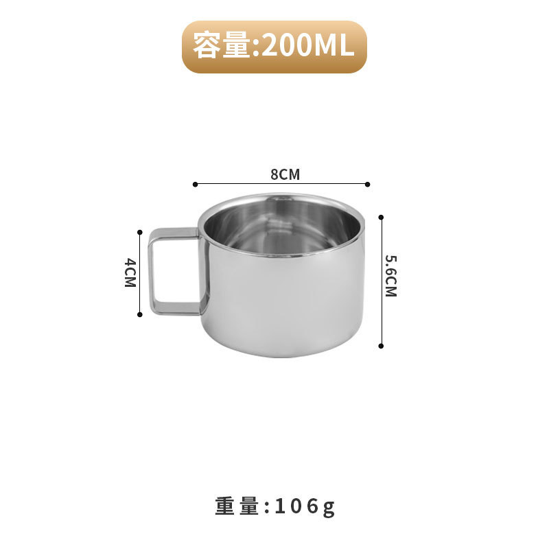 Taza de estilo europeo de 200 ml con asa.