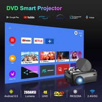 Projecteurs portables H96 MAX W11 4K 2 Go 16 Go Double Wi-Fi 6 BT5.1 1080P Smart DVD Google Play Projecteur