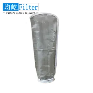 Bolsa de filtro de acero inoxidable, resistente a altas temperaturas y a la corrosión, fibra de Metal